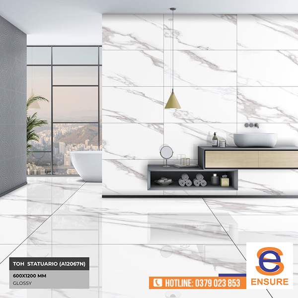 Gạch Glossy Toh Statuario (A12067N) 600x1200 mm