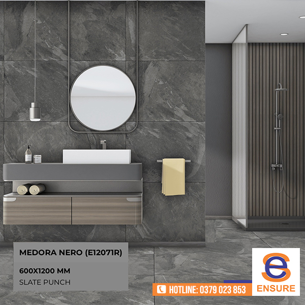 Gạch Slate Punch Medora Nero (E12071R) 600x1200 mm