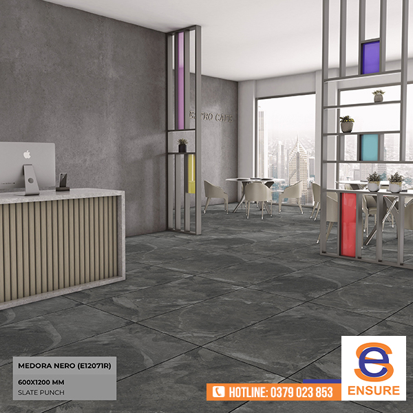 Gạch Slate Punch Medora Nero (E12071R) 600x1200 mm