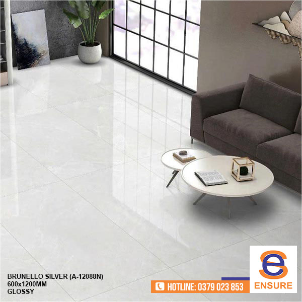 Gạch Glossy Brunello Silver (A-12088N) 600x1200 mm